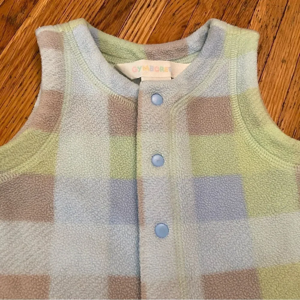 Vintage Gymboree fleece plaid jumper.